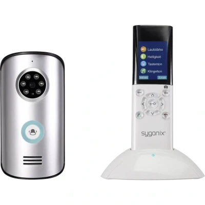 Immagine di Sygonix EM 4159 Video citofono Senza fili (radio) Kit completo Argento, Bianco, Nero
