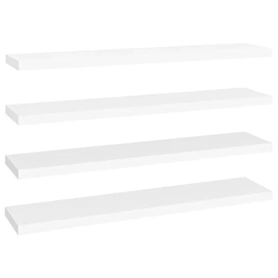 Immagine di vidaXL Scaffali a Parete 4 pz Bianchi 120x23,5x3,8 cm in MDF