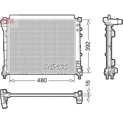 Immagine di Radiatore, raffreddamento motore DENSO DRM09006