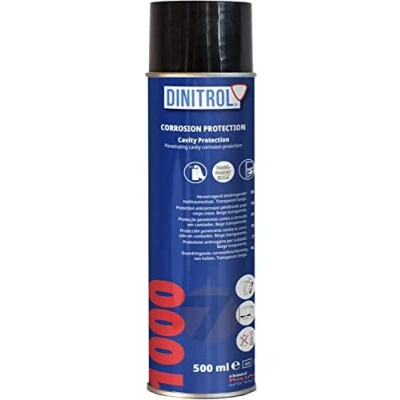 Immagine di DINITROL® 1000 cera trasparente penetrante cavità 500 ml spray e cannuccia estensione 90 mm