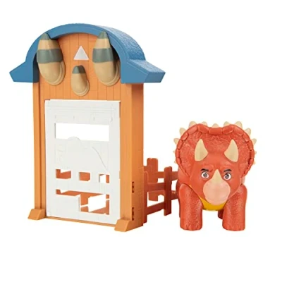Immagine di Dino Ranch DNR0024 Action Pack Triceratops, figure mobili, dai 3 anni in su, multicolore
