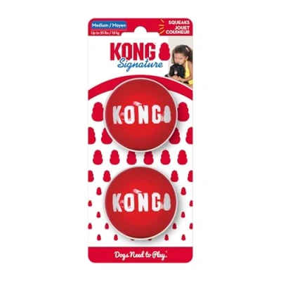 Immagine di KONG Signature Balls, 2 Pack Durable Ball For Chasing and Retrieving, Medium Dogs