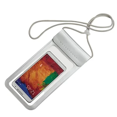 Immagine di BAIWOAK custodia impermeabile IPX8, per telefono iPhone 14 Plus/14 Pro Max/13 Pro/12 Max/11 Max/Xs Max/XR a 7 pollici nuotare kayak, Argento,