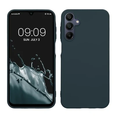 Immagine di kwmobile Custodia Compatibile con Samsung Galaxy A15 5G Cover Back Case per Smartphone in Silicone TPU Protezione Gommata ardesia scuro