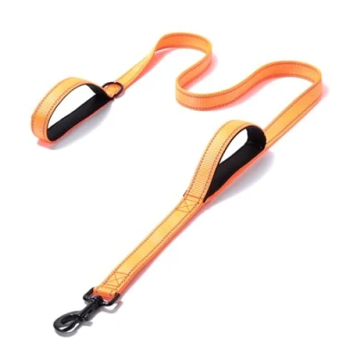 Immagine di Eyeleaf Guinzaglio per Cani 1,8 Metri Riflettente e Forte con Doppio Manico Imbottite Resistente Nylon Taglia Grande Media Arancione