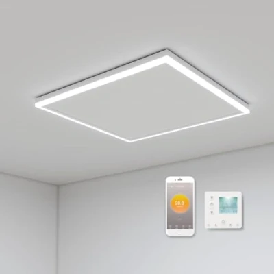 Immagine di riscaldamento a infrarossi con termostato da 400 Watt, soffitto illuminazione LED, infrarossi, montaggio soffitto, controllo tramite app,