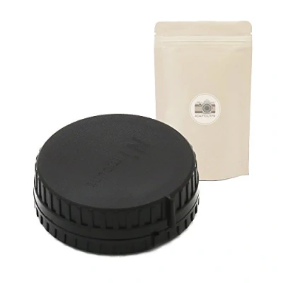 Immagine di Nikon1 BO Tappo innesto corpo macchina + copriobiettivo posteriore retro per One V1 V2 J1 J2 J5 Nikon 1 v3 AW1 Compatibile con tutte le fotocamere DSLR Adaptout marca francese