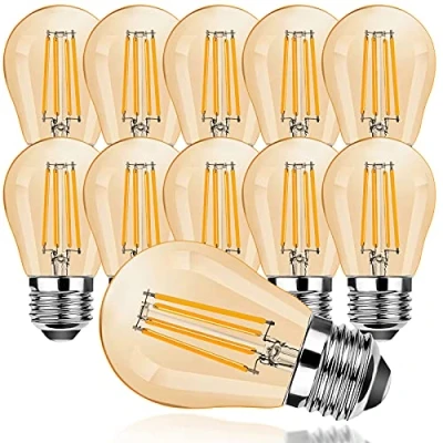 Immagine di ProCrus Lampadina LED vintage E27 G45 Lampada Edison 4W, 2700K Lampadine a Filamento Retro Illuminazione Bianca Calda 360LM Sostituire 30W,Non Dimmerabile,Ambra,Pacco da 10