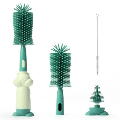 Immagine di Diboniur Scovolino Biberon,Silicone 3 in 1scovolino Per Bottiglie,Resistente Ai Graffi e Durevole Pulisci Biberon Spazzola,Per Pulire Tazze