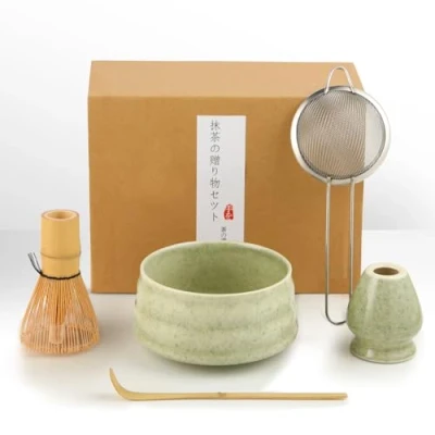 Immagine di Lrocotanc matcha kit tea Set da tè giapponese (5 pezzi) Filtro per pala Perfetto preparare il può anche essere un ottimo regalo amici e colleghi
