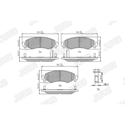 Immagine di JURID 571981J Kit pastiglie freno con segnalatore acustico usura accessori OPEL: Agila A, SUZUKI: Wagon R+ II Hatchback