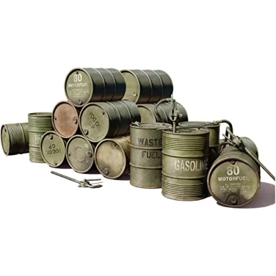 Immagine di Miniart 49001 U.S. Fuel Drums 55 Gal, Scala 1:48, Model Kit, Modello in Plastica da Montare, Modellismo, Colore Modellato, MA49001