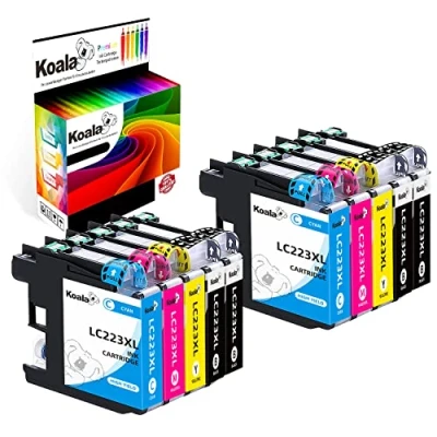 Immagine di Koala Cartuccia d&#039;inchiostro Compatibili per Brother LC223 XL DCP J4120DW J562DW MFC J5320DW J480DW J680DW J4620DW J5620DW J5625DW (4Nero, 2Ciano, 2Magenta, 2Giallo)
