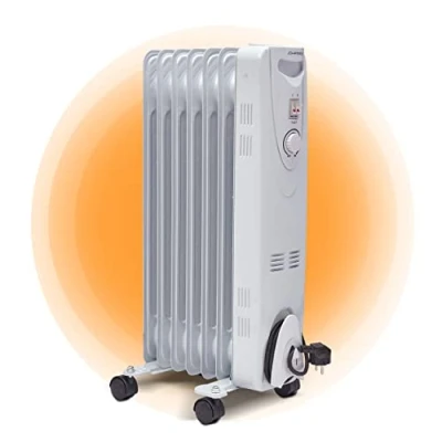 Immagine di Johannson Radiatore ad Olio Basso Consumo 1500 Watt Mobile 7 Elementi Riscaldamento Elettrico Protezione Surriscaldamento Riscaldatore 3 Livelli con Termostato