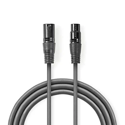 Immagine di NEDIS Cavo DMX Digitale 110 Ohm XLR 3 Pin Maschio 0.5 Grigio