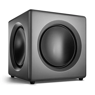 Immagine di Wavemaster FUSION Subwoofer Attivo da 125 Watt con Amplificatore in Classe D, Applicabile Universalmente, Grigio Scuro