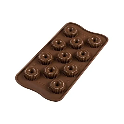 Immagine di Silikomart Stampo in Silicone per cioccolatini Choco Crown, Marrone, 9 ml x 11 Tot. 99