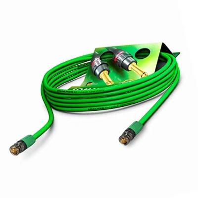 Immagine di SommerCable cavo patch video 6G SDI UHD HD (HDTV) SC Vector 0.8/3.7 verde, 1 da 0,80 mm², connettore BNC NEUTRIK rearTWIST VTGX 0150 GN