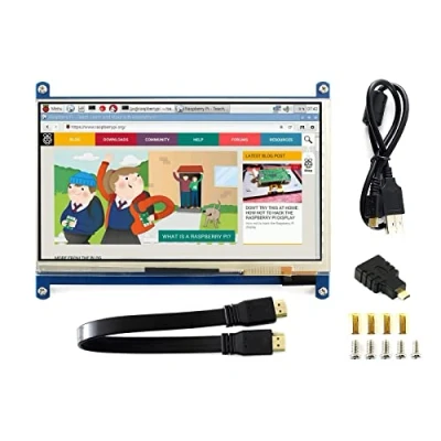 Immagine di IBest 7 inch Capacitive Touch Screen HDMI LCD 1024 * 600 Rev 3.1 IPS Display Monitor for Raspberry Pi Banana Pro BB Black, Support Windows 10/8.1/8/7 Various Systems