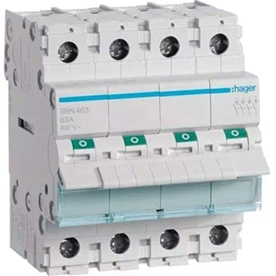 Immagine di Hager Sb Interruttore Modular Taglio 4 Poli 63 A