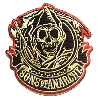 Immagine di Son of Anarchy motocicletta Biker Club Original Toppe termoadesive Patch Toppa ricamate, misura: 8 x 8,2 cm