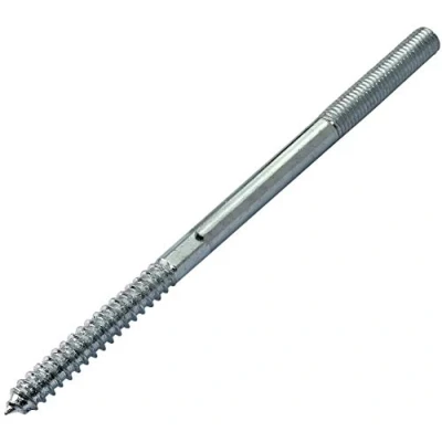 Immagine di AERZETIX Set di 10 vite a doppio filetto Prigioniero Punto Metallo/Legno con o senza tasselli Ø10x180mm Acciaio zincato Colore argento C44767