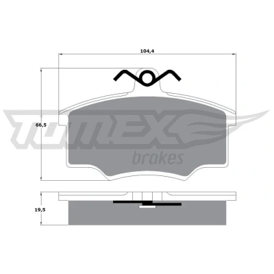 Immagine di TOMEX brakes TX 10 57 Kit pastiglie freno Assale anteriore AUDI: 80 B3, Coupe B2, B2