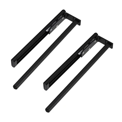 Immagine di SOTECH 2 pezzi portasciugamani in alluminio TED 1 braccio nero opaco (325 487 mm, estensibile, girevole) telescopico per bagno o cucina