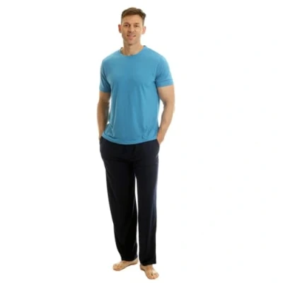 Immagine di Light &amp; Shade LSSET032L Set Pigiama da Uomo con Maglietta a Girocollo e Pantaloni, Blu, XL