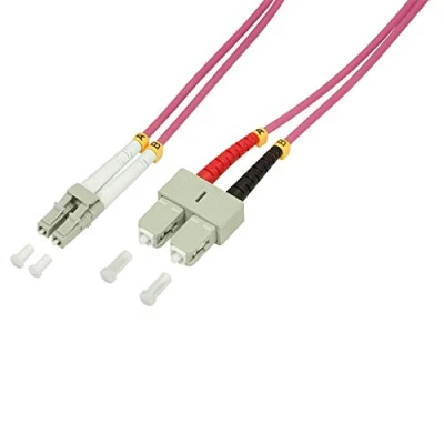 Immagine di Cavo LogiLink FP4LS02 Fibra ottica [1x Spina LC 1x SC] 50/125 µ Multimode OM4 2.00 m