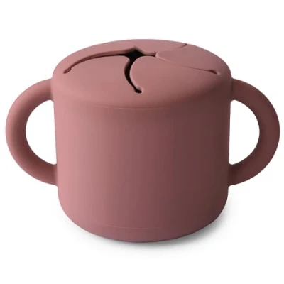 Immagine di Mushie contenitore Porta Cibo Prova di Perdite merenda scuola pranzo Accessori per Bambini Sicuri e Alta Qualità Sicuro Igienico Woodchuck