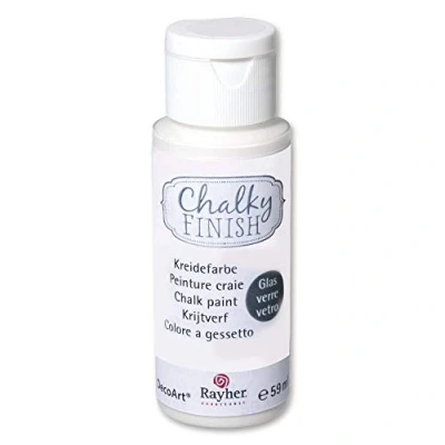 Immagine di Rayher Hobby 38866102 Chalky Finish Flacone di Vetro, 59 ml Bianco