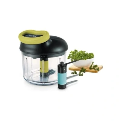Immagine di Tefal K1321224 Hachoir Manuel 5 Seconds Engineering, Lame Glace Pillée, Nero, Verde, Trasparente