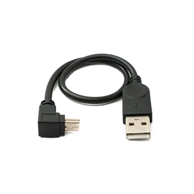 Immagine di System S Cavo USB 2.0 30 cm Mini B femmina A tipo adattatore angolare nero