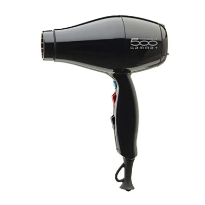 Immagine di GAMMAPIU’ Asciugacapelli Professionale 500 Compact Light, Phon per Capelli Leggero e Compatto, E.T.C. Technology Asciugatura Profonda, Griglia Rivestita in Tormalina, W1800 2000 (nero)