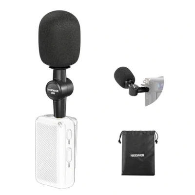 Immagine di NEEWER Microfono Omnidirezionale TRS da 3,5mm per Fotocamere DSLR, Mini Mic Interviste Vlog Podcast, Compatibile con Rode Wireless GO II 2 CM28 DJI Trasmettitore Wireless, CM4