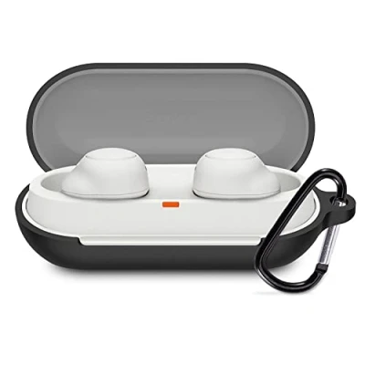 Immagine di GIOPUEY Cilicone Case per Sony WF C500, C500 Custodia, Ultrasottile, Resistente ai Graffi, Cover Nero