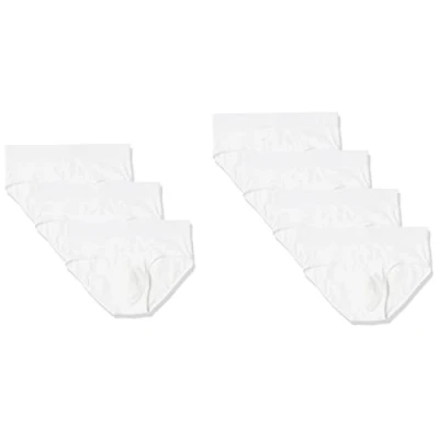 Immagine di Amazon Essentials Slip in Jersey di Cotone (Disponibili nelle Taglie Big &amp; Tall) Uomo, Pacco da 7, Bianco, 4XL Plus