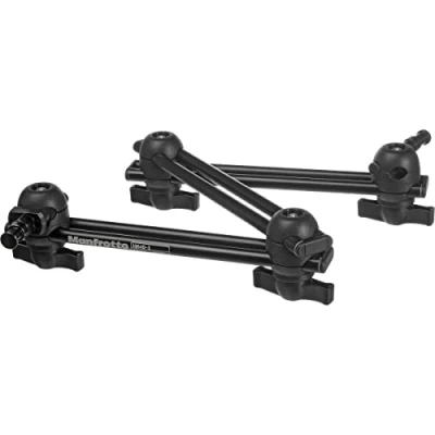 Immagine di Manfrotto 396AB 3 Braccetto Serie Articulated, Sezioni, Supporto per Luce, Attacco 16 mm e 3/8&quot;, in Alluminio, Nero