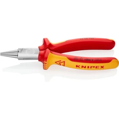 Immagine di Pinza a becchi tondi Dritti VDE 160 mm Knipex 22 06