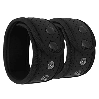 Immagine di MoKo 2 Pezzi Cinturino Caviglia Compatibile con Fitbit Luxe/Inspire 2/Inspire/Inspire HR/Charge 5/4/3/2/Alta HR/Flex 2/Garmin, Fascia alla in Neoprene Chiusura a Bottoni Nero