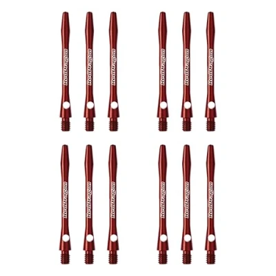 Immagine di RED DRAGON Laser Inciso Alluminio Alberi Freccette Aste Medi Rosso 4 Set per Confezione (12 in Totale)
