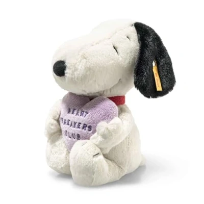 Immagine di Steiff peluche Snoopy Heartbreakers Club, per ragazzi, ragazze e bambini a partire da 0 mesi, Soft Cuddly Friends, 22 cm, bianco, 024450