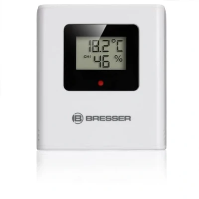 Immagine di Bresser Sensore Termo Igrometro per Esterni, di Umidità e Temperatura Interni ed Compatibile con Stazioni Meteo BRESSER, Display LCD