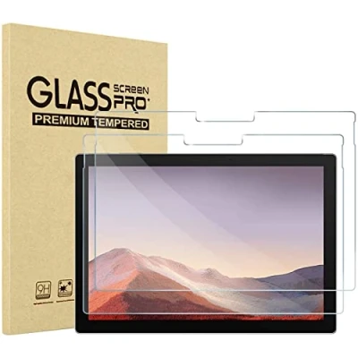 Immagine di [2 Pezzi] ProCase Pellicola Protettiva per Surface Pro 7 Plus 6 5 4, Vetro Temperato 7Plus/7/6/5/4 [Alta HD Trasparenza, Anti Impronte Digitali/Graffi/Agli Urti/Olio]