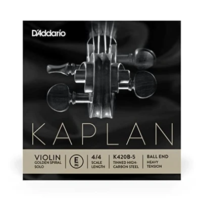 Immagine di Corda singola MI D&#039;Addario Kaplan Golden Spiral Solo per violino, scala 4/4, tensione forte