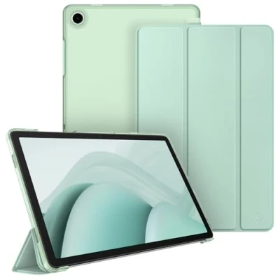 Immagine di FINTIE Custodia per Samsung Galaxy Tab A9+ 11 Pollici 2023, Sottile Leggero Case Posteriore Opaca Traslucida Cover con Auto Sveglia/Sonno A9 Plus (SM X210/X216/X218), Verde Chiaro