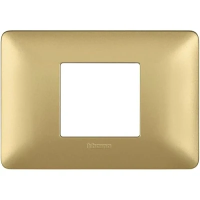 Immagine di Bticino AM4819MGL Placca Matix 2 Moduli, Centrati Gold