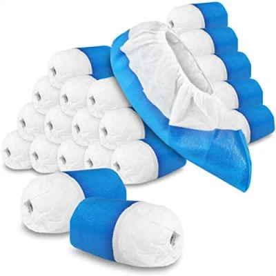 Immagine di com four® 150x Copriscarpe Riutilizzabili Premium Calzari in Plastica con Suola Antiscivolo Scarpa Extra Resistente e Impermeabile, Taglia Unica