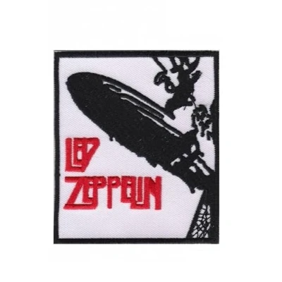 Immagine di Toppa ricamata termoadesiva con scritta &quot;Led Zeppelin First Album Rockband&quot;